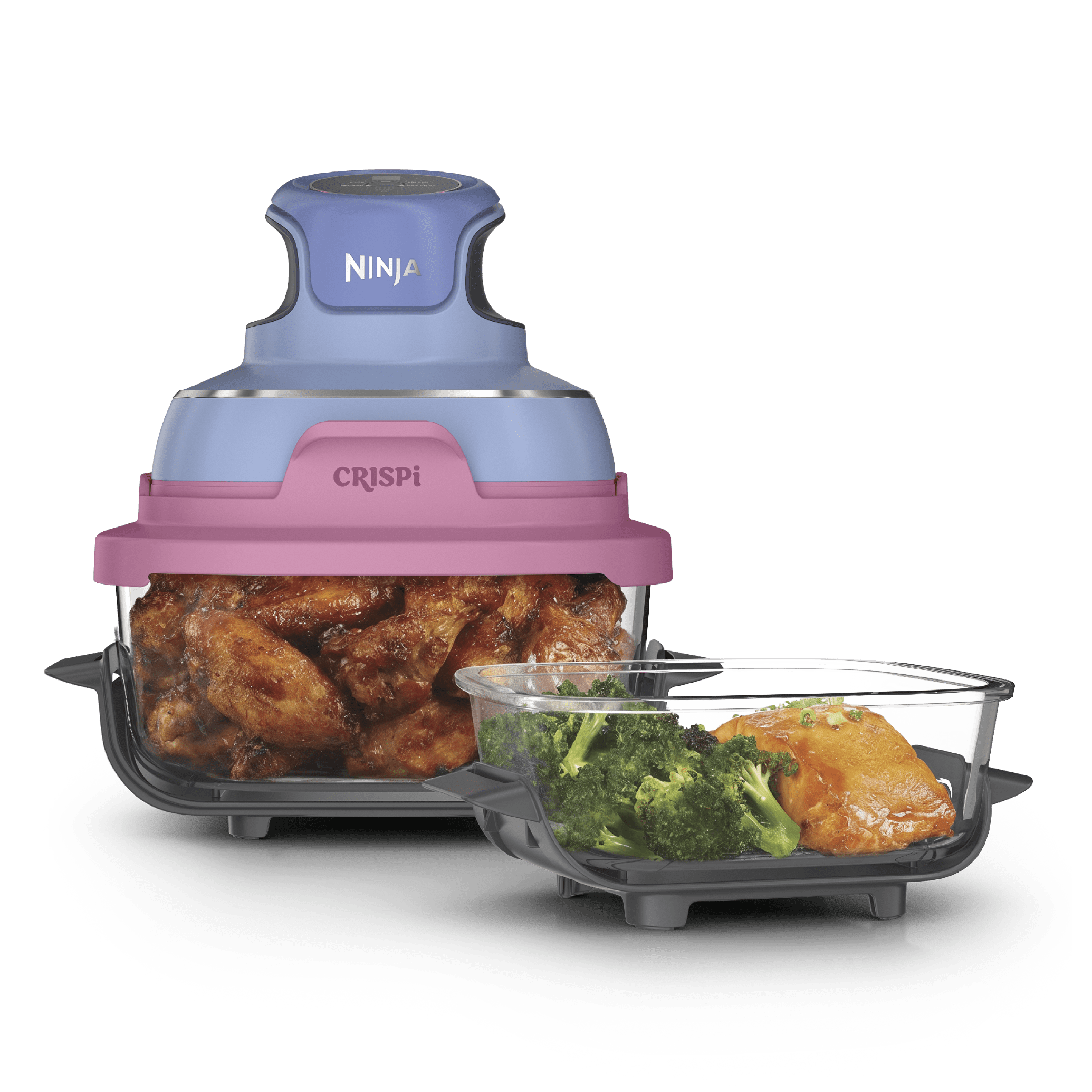 Ninja Crispi® 4-in-1 Portable Glass Air Fryer Cooking System, Plum Daydream
